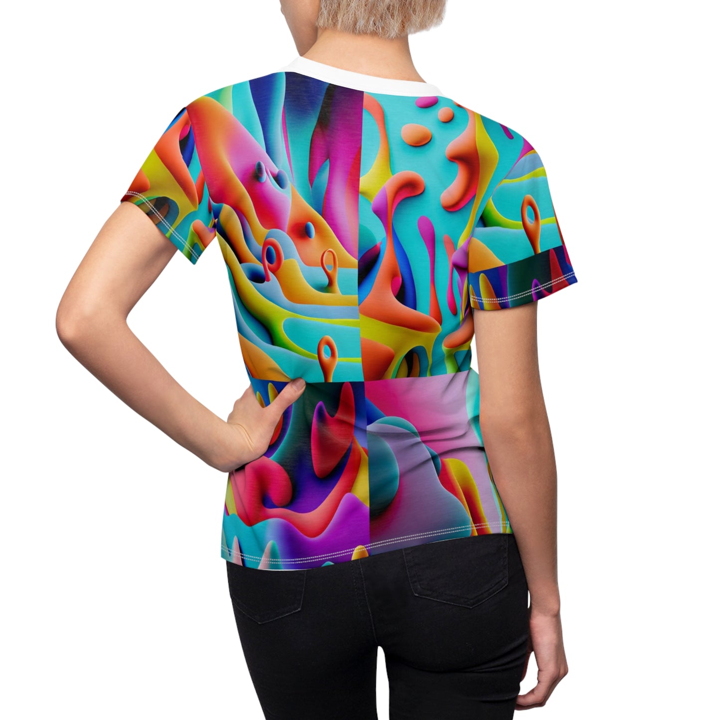 Women's Cut & Sew Tee (AOP) Kukloso Got Color Large Pattern - Free Shipping