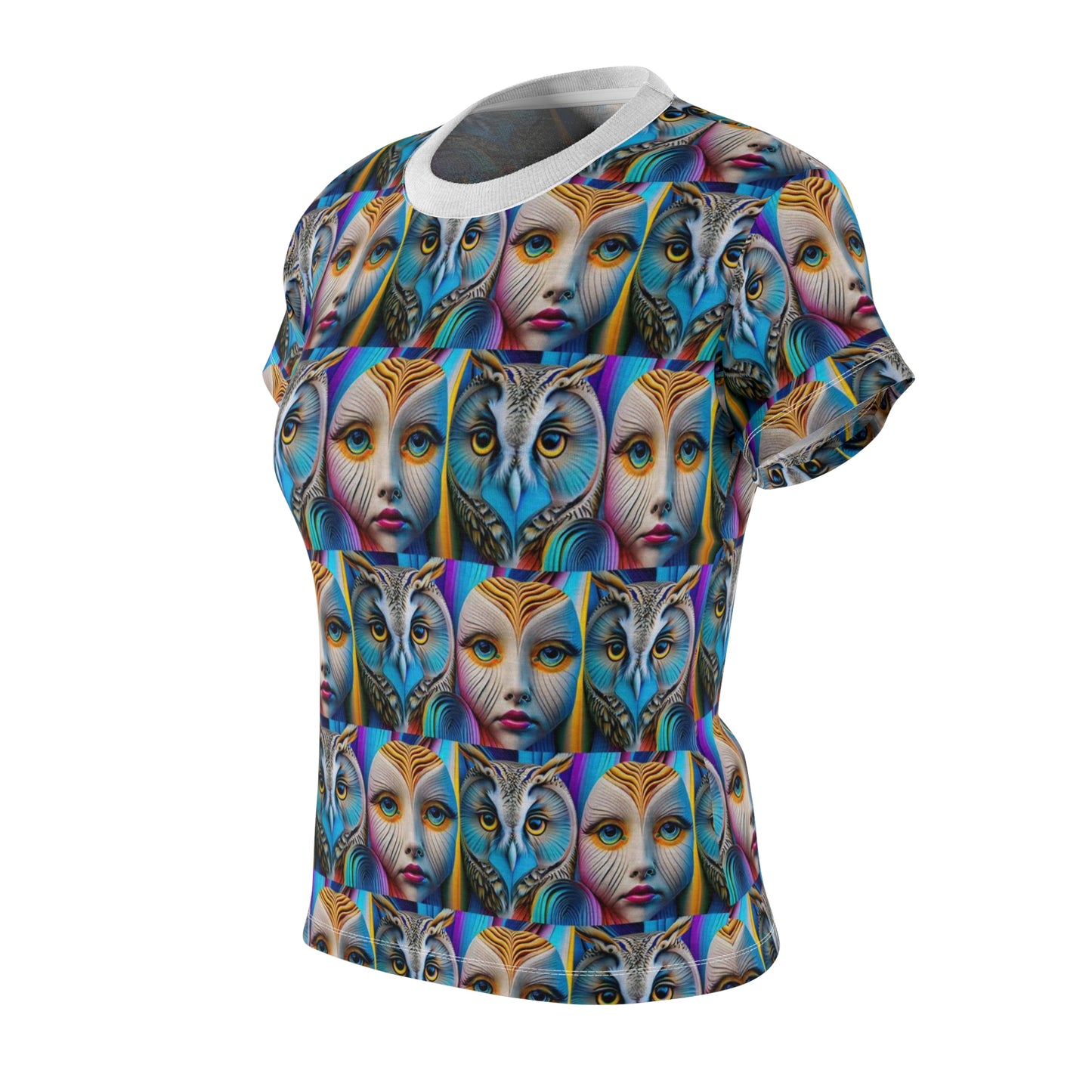 Women's Cut & Sew Tee (AOP) Kukloso Cubist Faces No 11 - Free Shipping