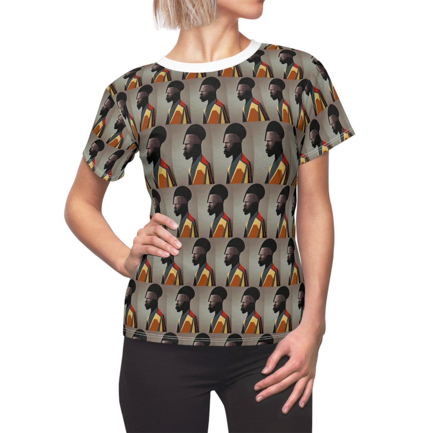 Women's Cut & Sew Tee (AOP) Kukloso Cubist Faces No 1 - Free Shipping