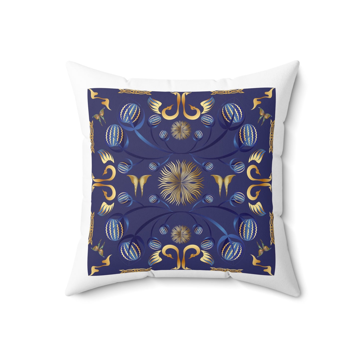 Spun Polyester Square Pillow  Kukloso Ancient Geometrica No 19 - Free Shipping