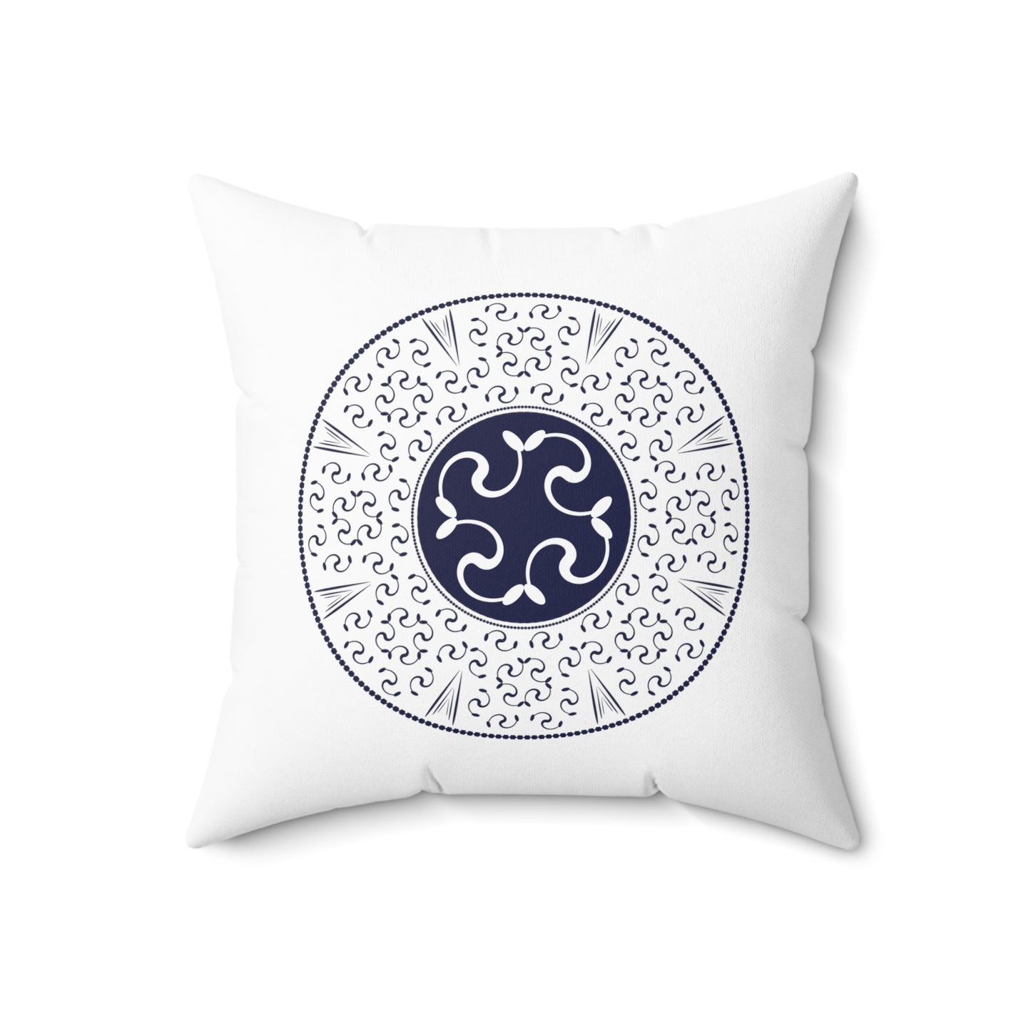 Spun Polyester Square Pillow Kukloso Mandala Designs-  Blue Mandala & MD No 5 - Free Shipping