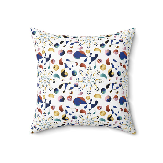 Spun Polyester Square Pillow Kukloso 'Melange de fleuron' No 1 - Free Shipping