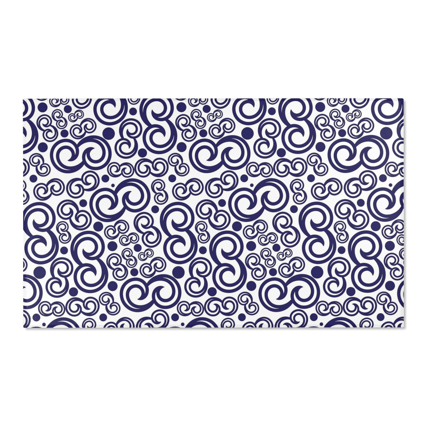 Area Rugs Kukloso Fleurons No 77 Navy - Free Shipping