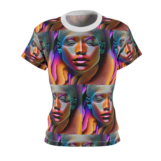 Women's Cut & Sew Tee (AOP) Kukloso Space Face No 4 - Free Shipping