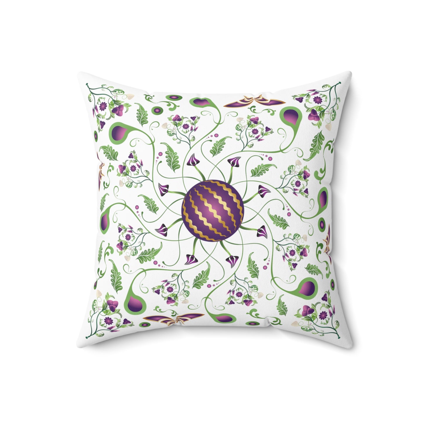 Spun Polyester Square PillowKukloso Melange de fleur, Abstract Floral No 6 & 7 - Free Shipping