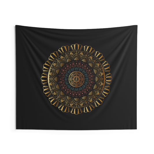 Indoor Wall Tapestries Kukloso Kuklos No 4438 PX Christogram Mandala - Free Shipping