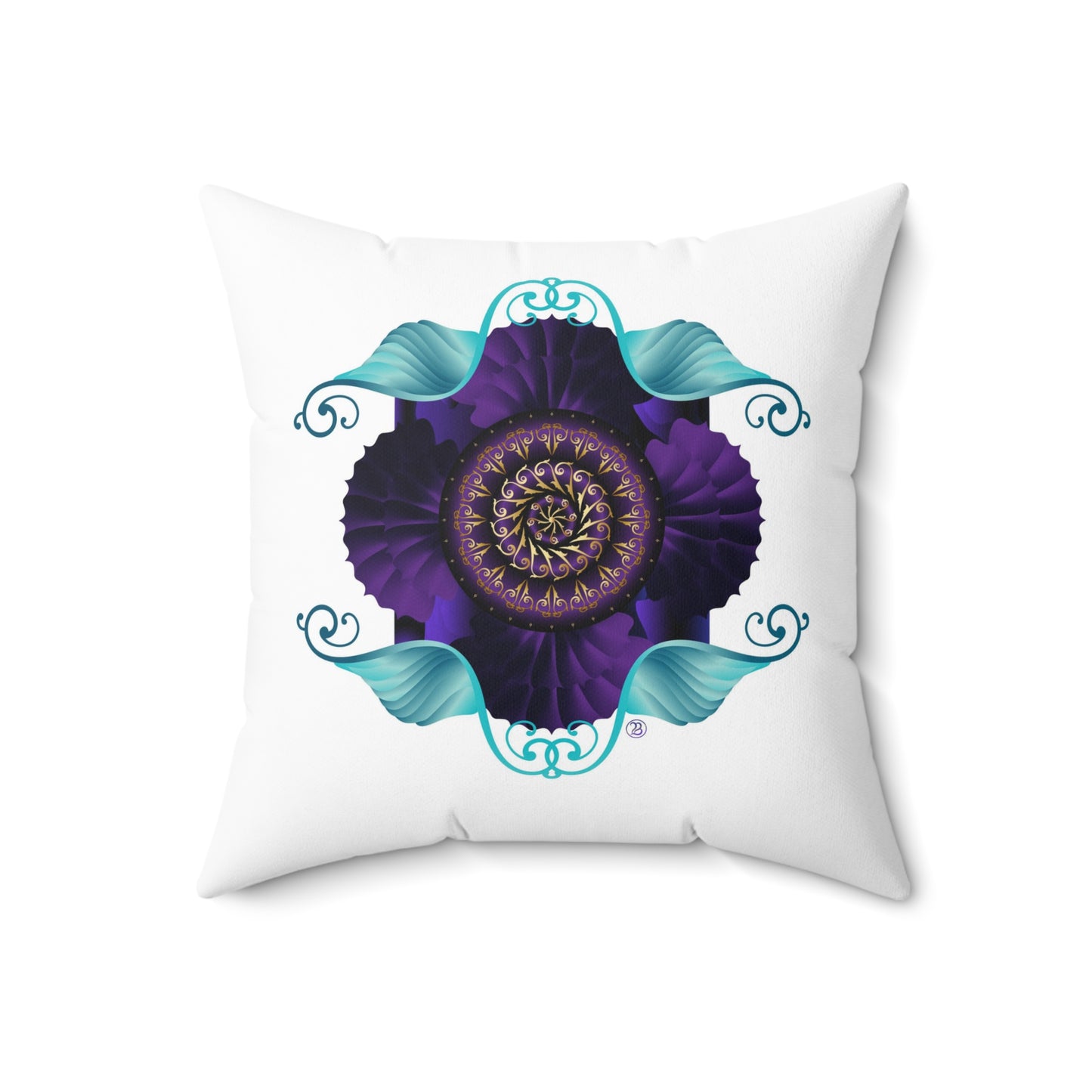 Spun Polyester Square Pillow Kukloso Kuklos Mandalas No 4301 & 4364 - Free Shipping