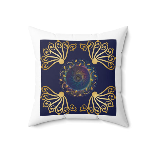 Spun Polyester Square Pillow  Kukloso Ancient Geometrica No 7 - Free Shipping