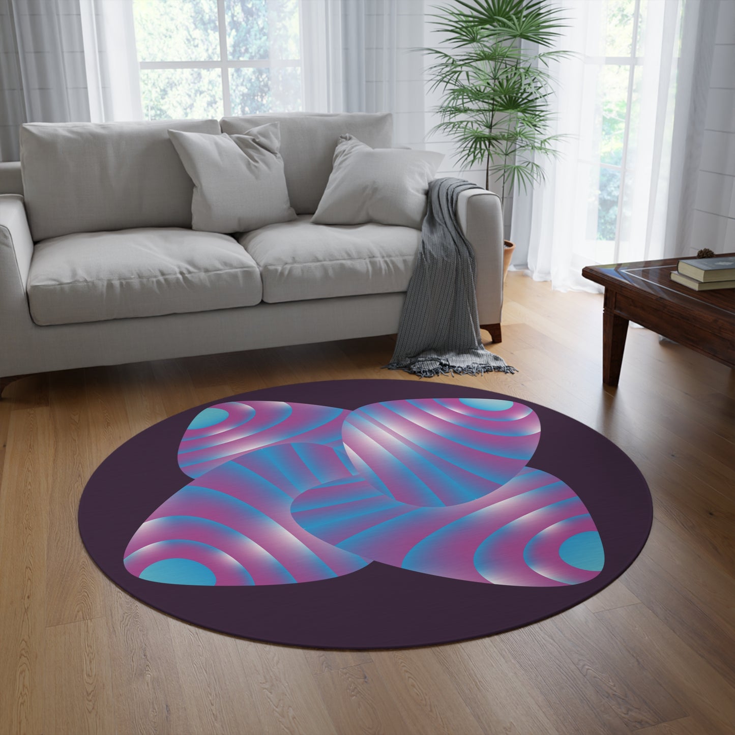 Round Rug Kukloso Ice Cream Swirls No 50 Free Shipping