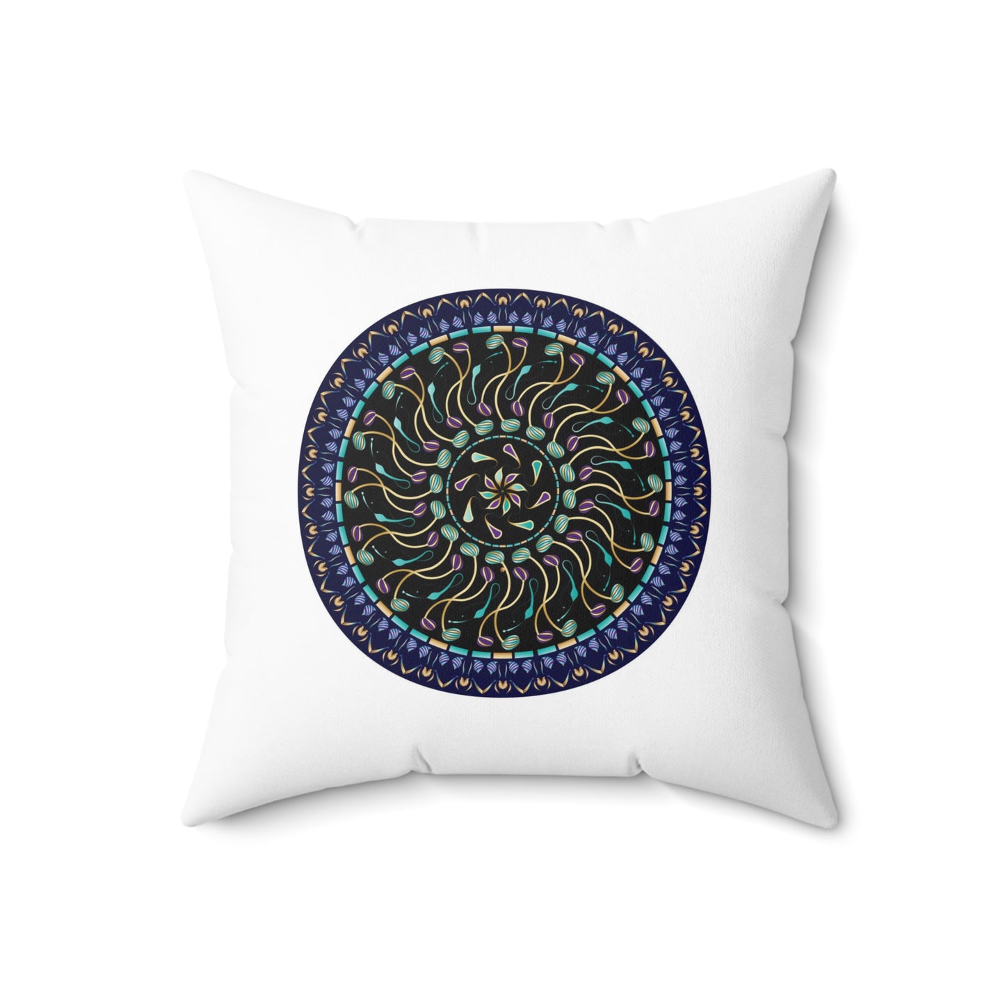 Spun Polyester Square Pillow Kukloso Mandalas Kuklos No 4488 & 4495 - Free Shipping