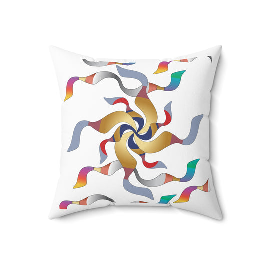 Spun Polyester Square Pillow Kukloso Abstractical No 17 - Free Shipping