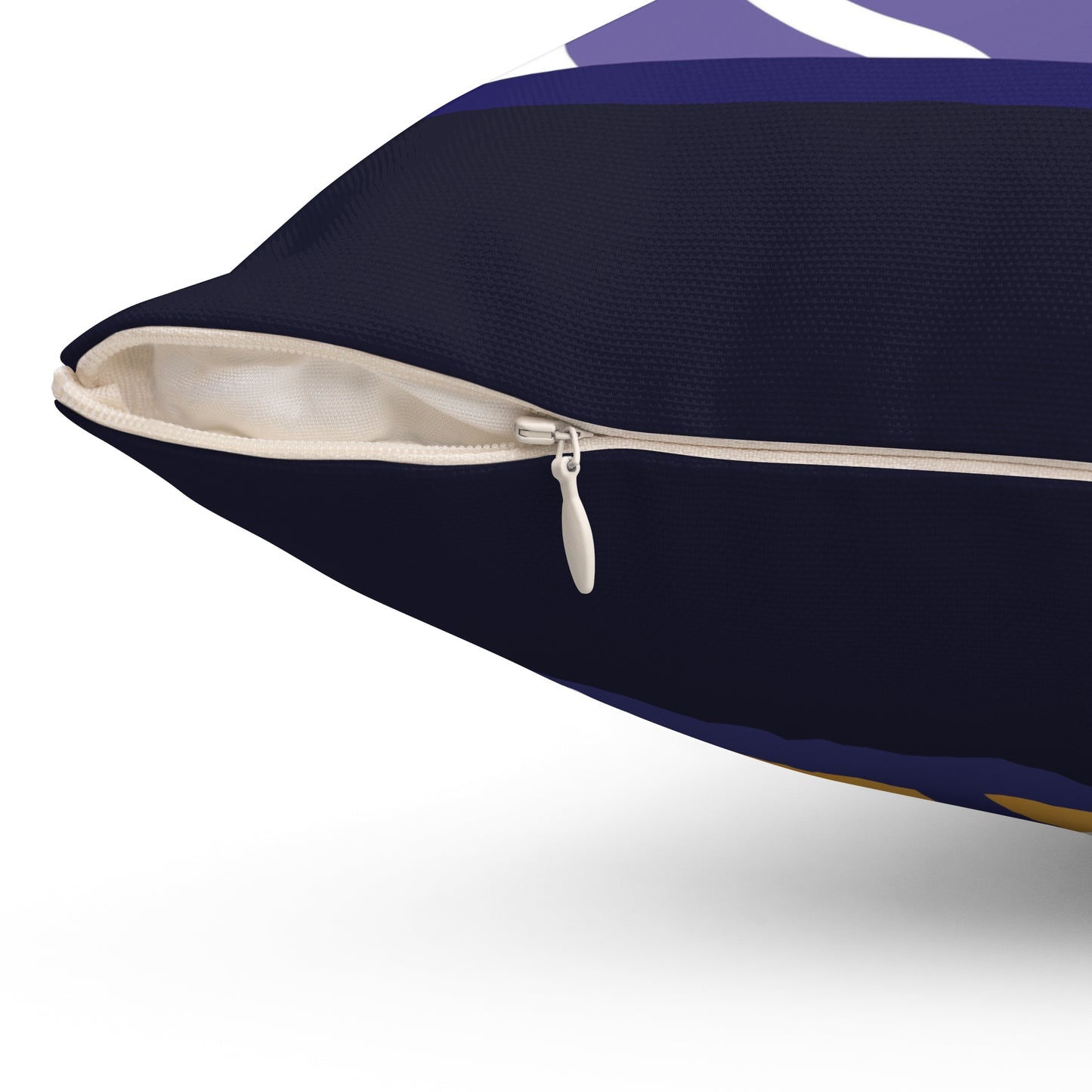 Spun Polyester Square Pillow Kukloso Mandala  No 63 Purple/Gold - Free Shipping