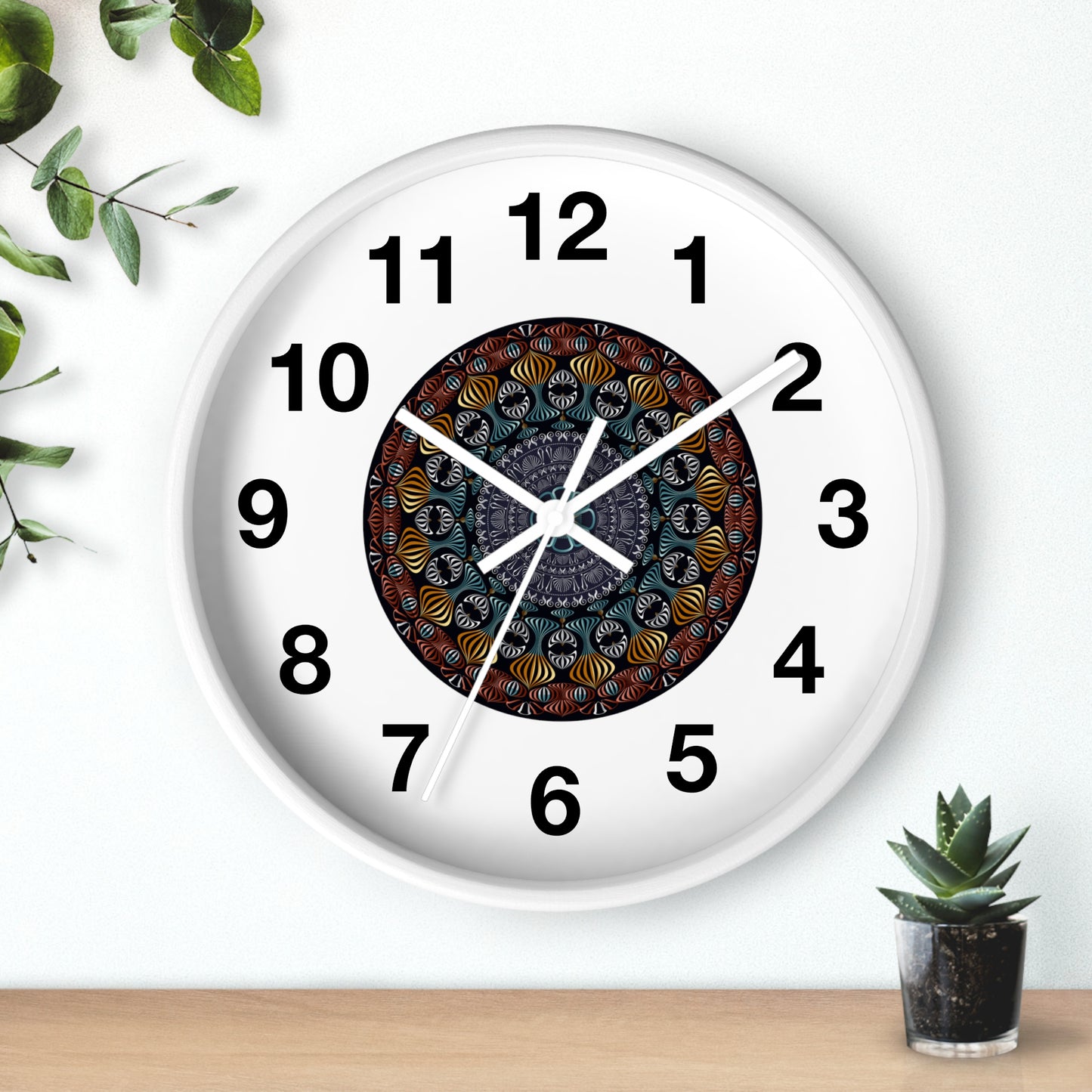 Wall Clock Kukloso Kuklos No 4420 Mandala - Free Shipping