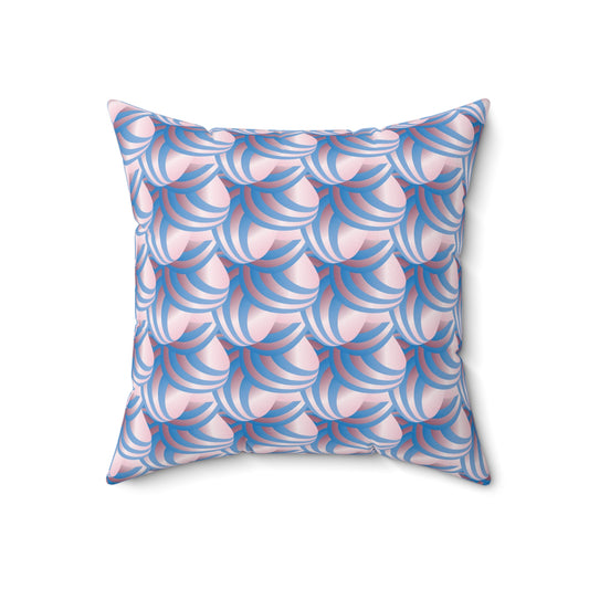 Spun Polyester Square Pillow Kukloso Ice Cream Swirls No 10 - Free Shipping