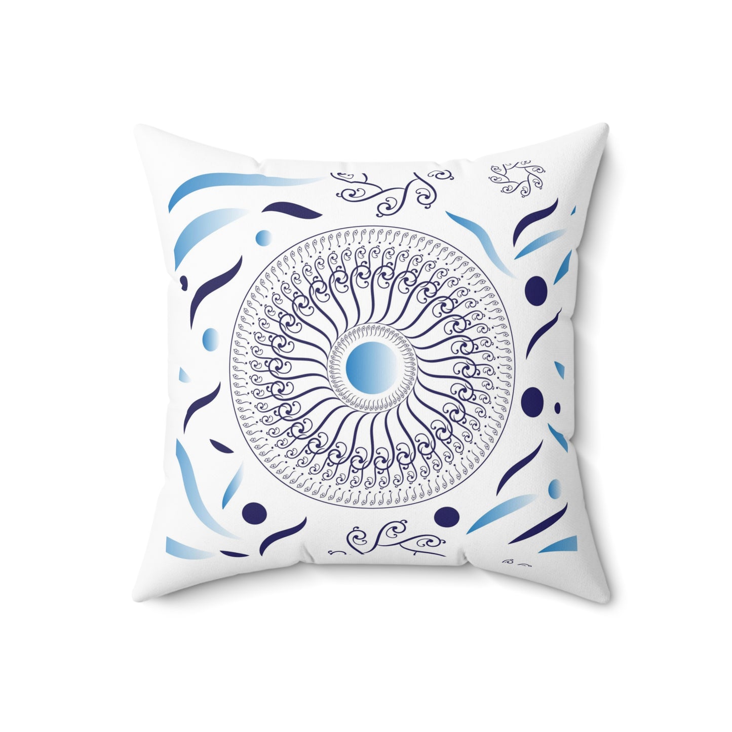 Spun Polyester Square Pillow Kukloso Abstractical No 19 - Free Shipping