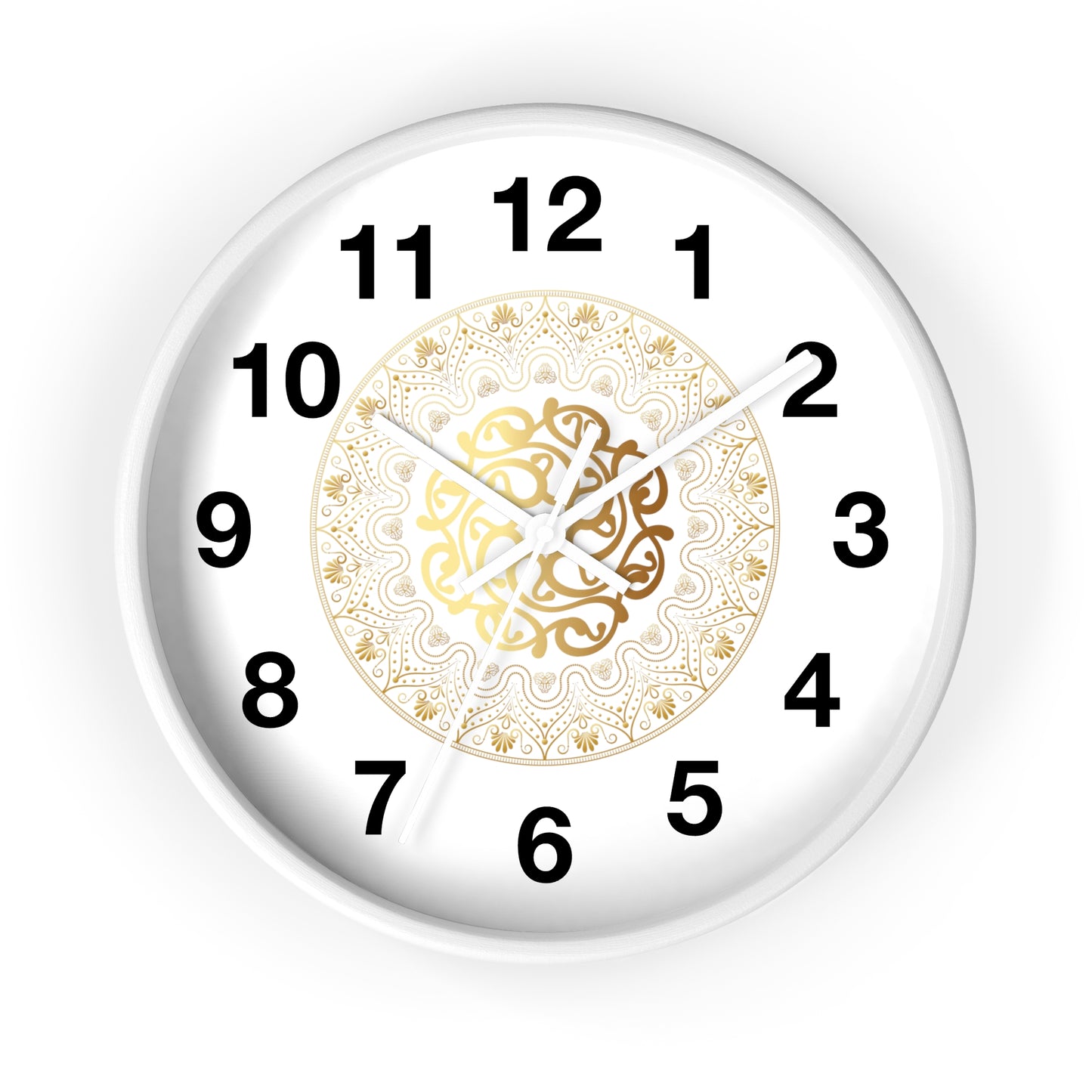 Wall Clock Kukloso Gold Mandala No 119 - Free Shipping