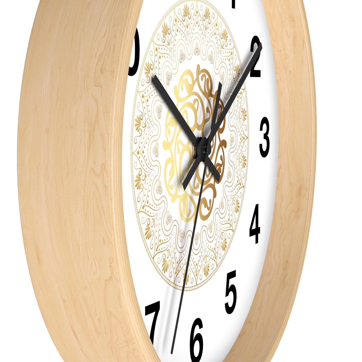 Wall Clock Kukloso Gold Mandala No 119 - Free Shipping