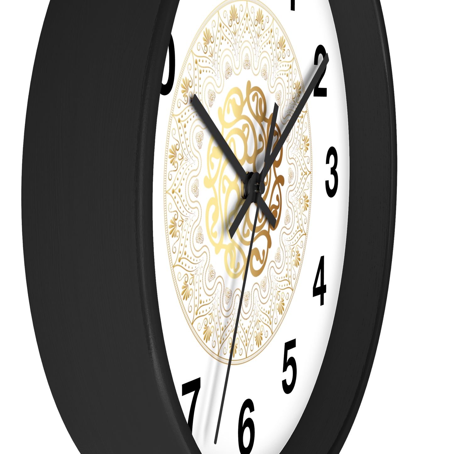 Wall Clock Kukloso Gold Mandala No 119 - Free Shipping