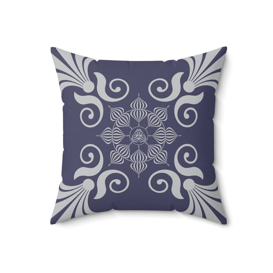 Spun Polyester Square Pillow Kukloso Fleurons No 38 - Free Shipping