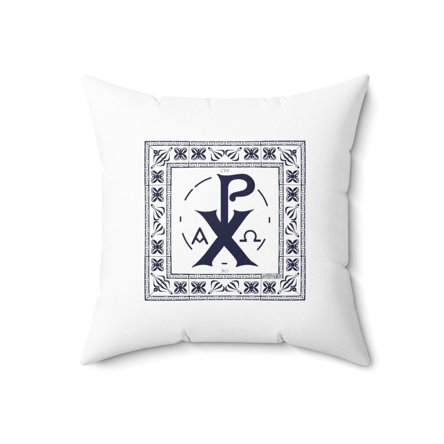 Spun Polyester Square Pillow Kukloso Two PX Christograms - Free Shipping