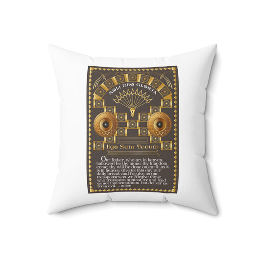 Spun Polyester Square Pillow Kukloso 'The Lord's Prayer' / 'The Twelve Disciples of Jesus' - Free Shipping