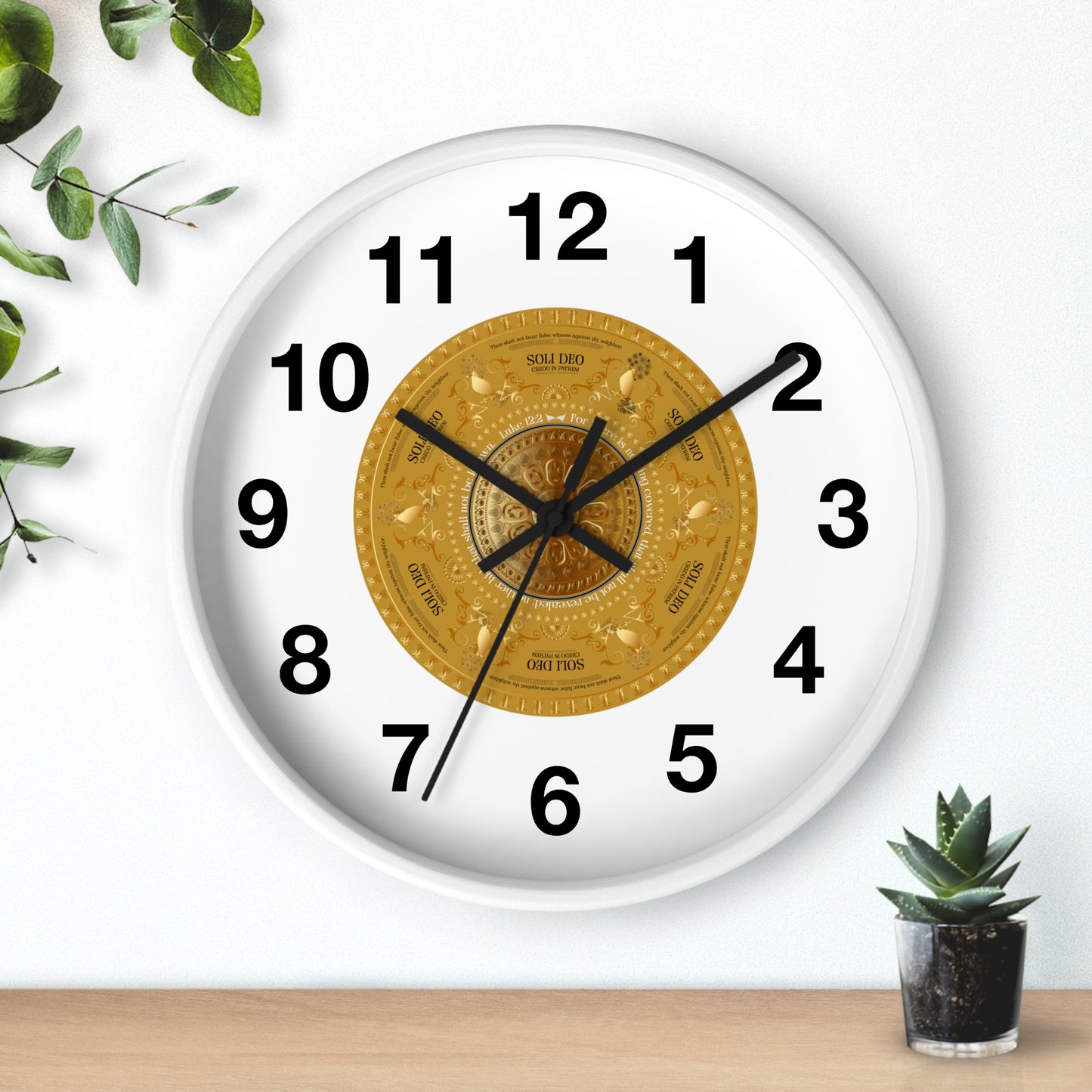 Wall Clock Kukloso OVC No 4280 Mandala Luke 12:2 - Free Shipping