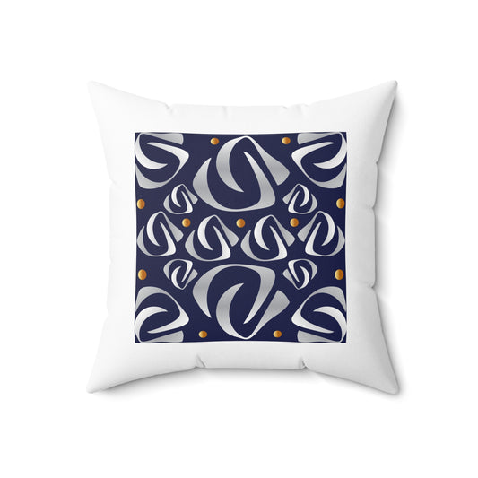 Spun Polyester Square Pillow Kukloso Fleurons No 15 - Free Shipping