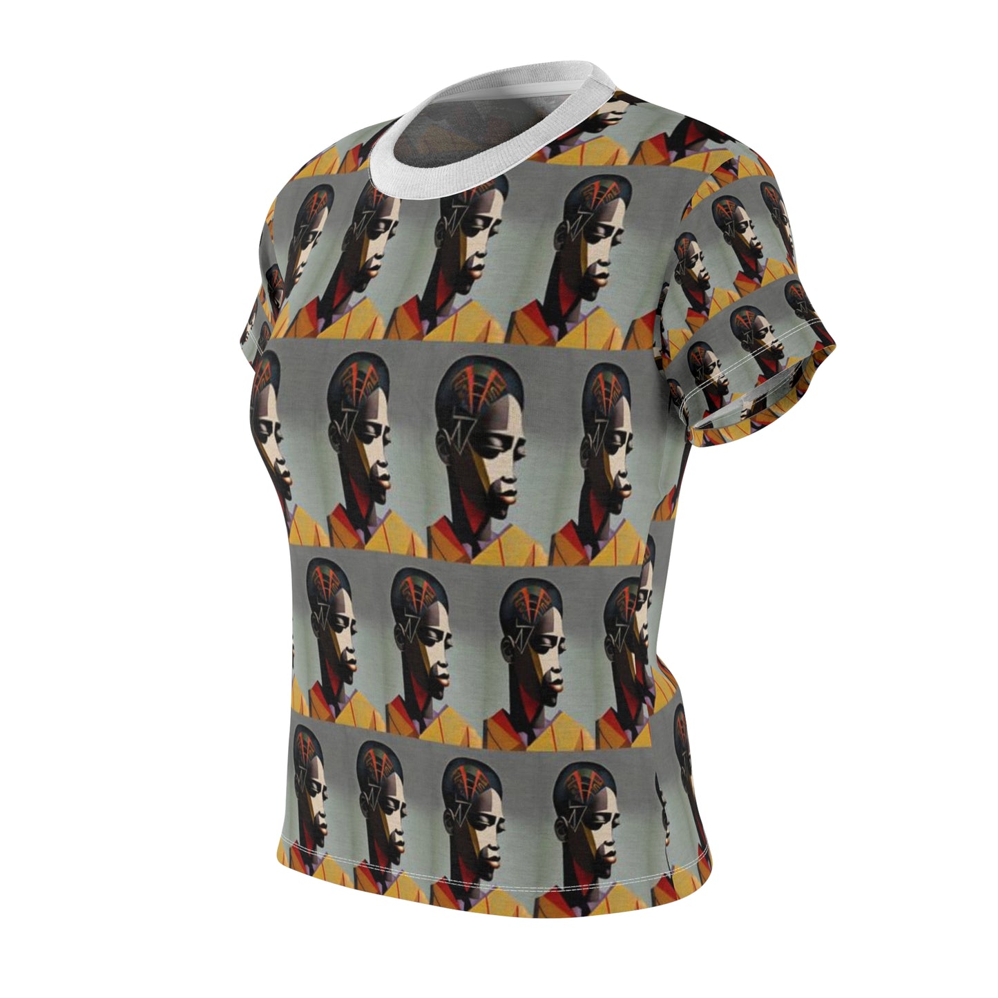 Women's Cut & Sew Tee (AOP) Kukloso Cubist Faces No 20 - Free Shipping