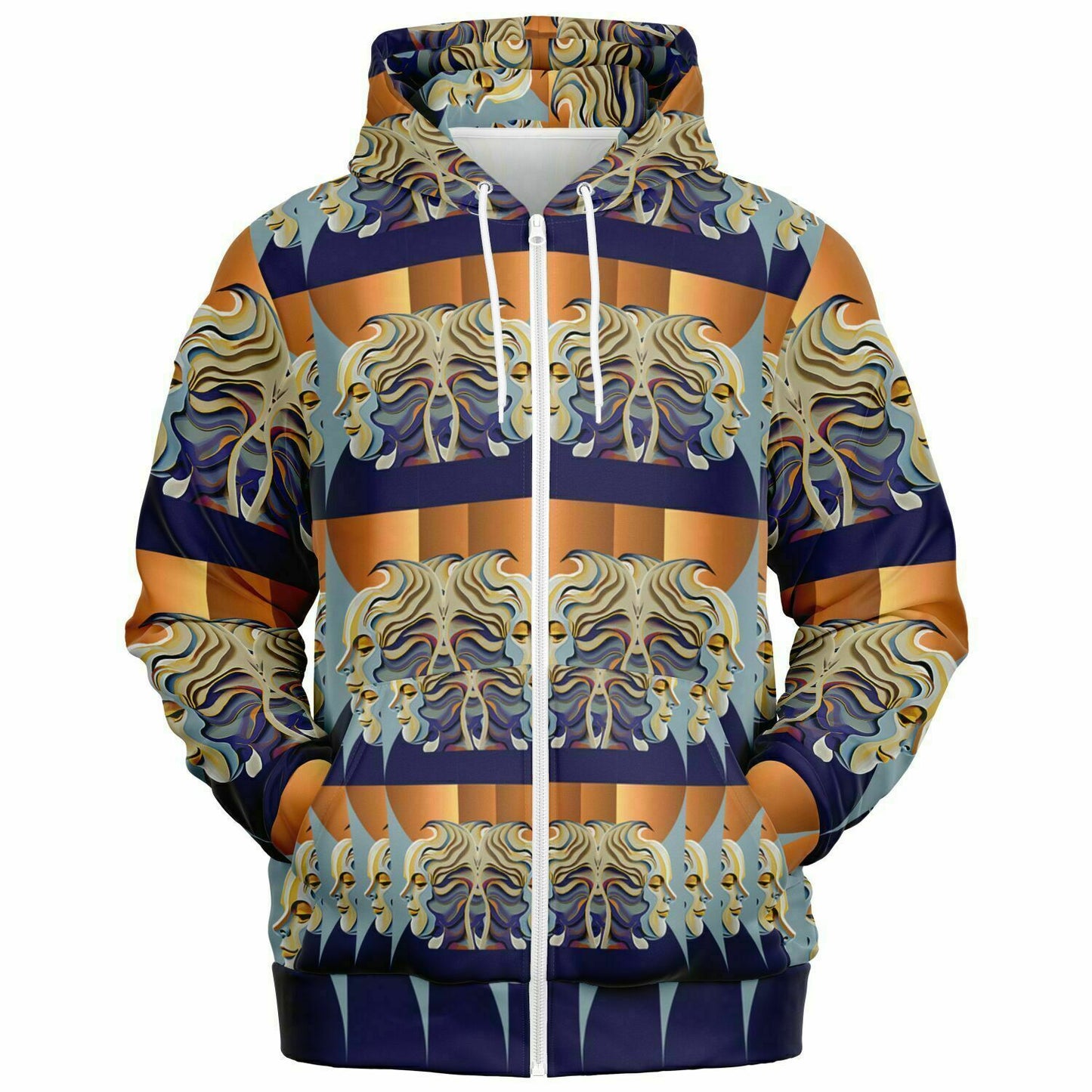 Fashion Zip-Up Hoodie - AOP  Kukloso Ancients series No 1 - Free Shipping