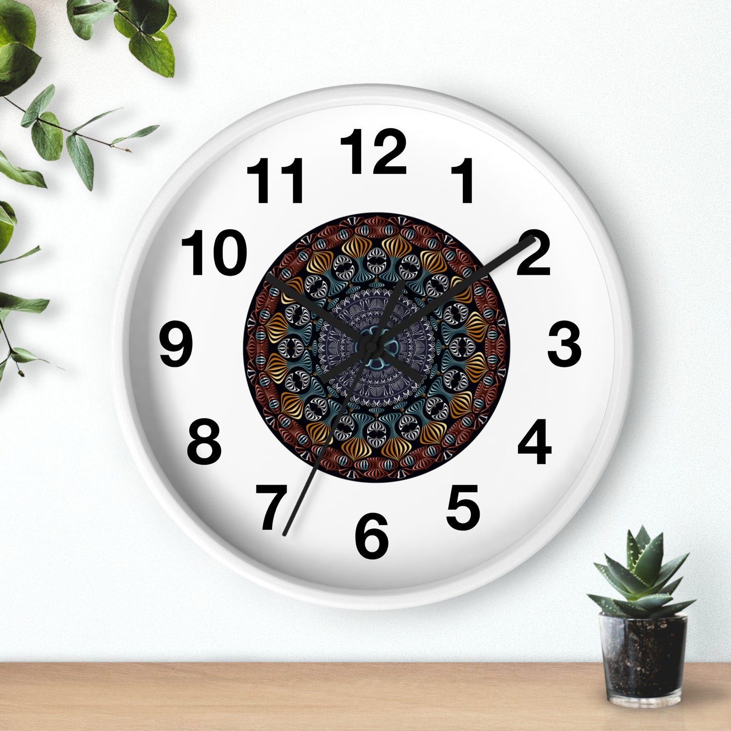 Wall Clock Kukloso Kuklos No 4420 Mandala - Free Shipping