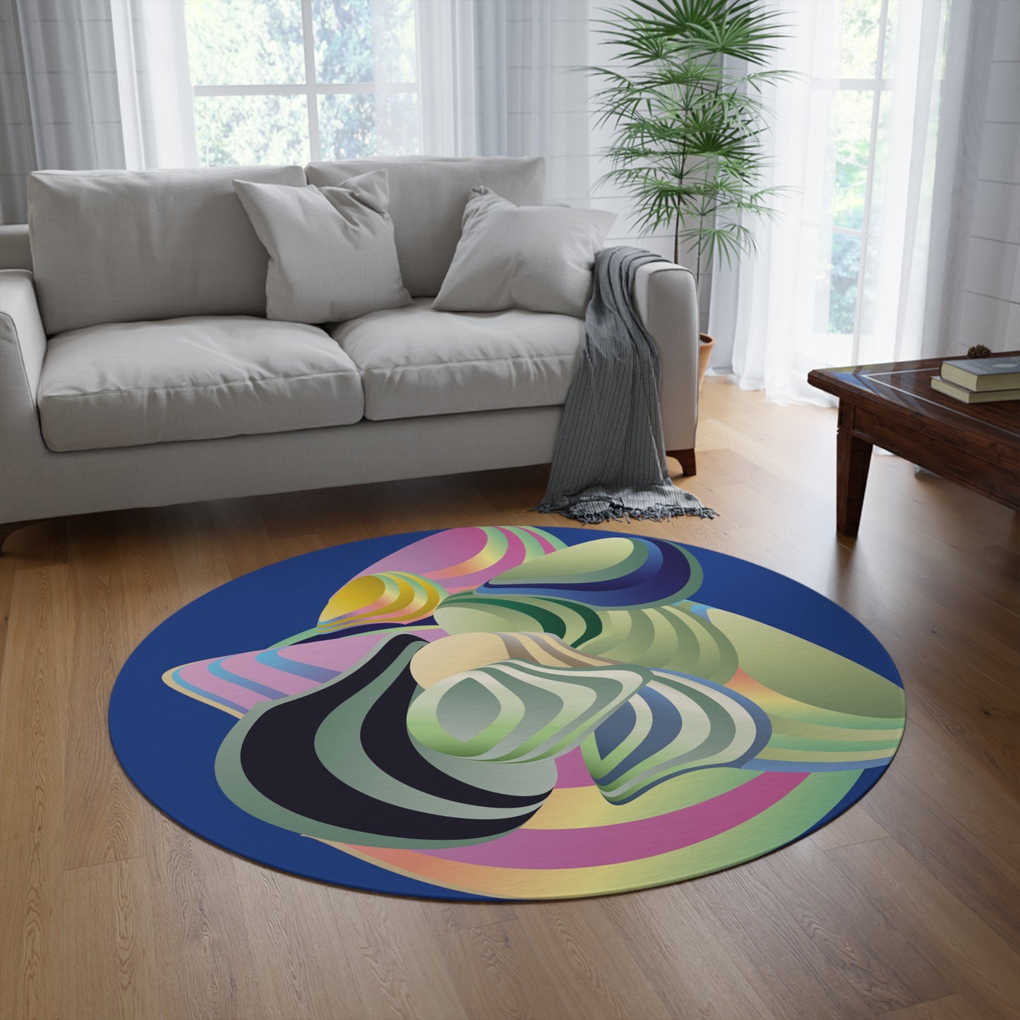 Round Rug Kukloso Ice Cream Swirls No 42 Free Shipping