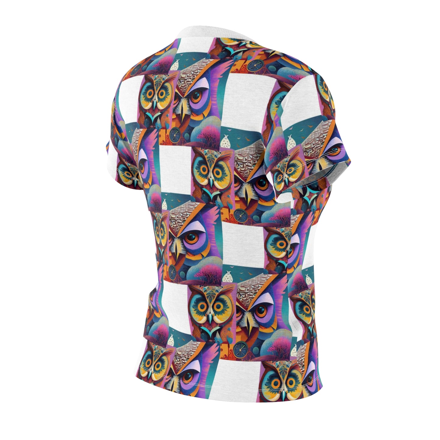 Women's Cut & Sew Tee (AOP) Kukloso Cubist Mr. Owl - Free Shipping