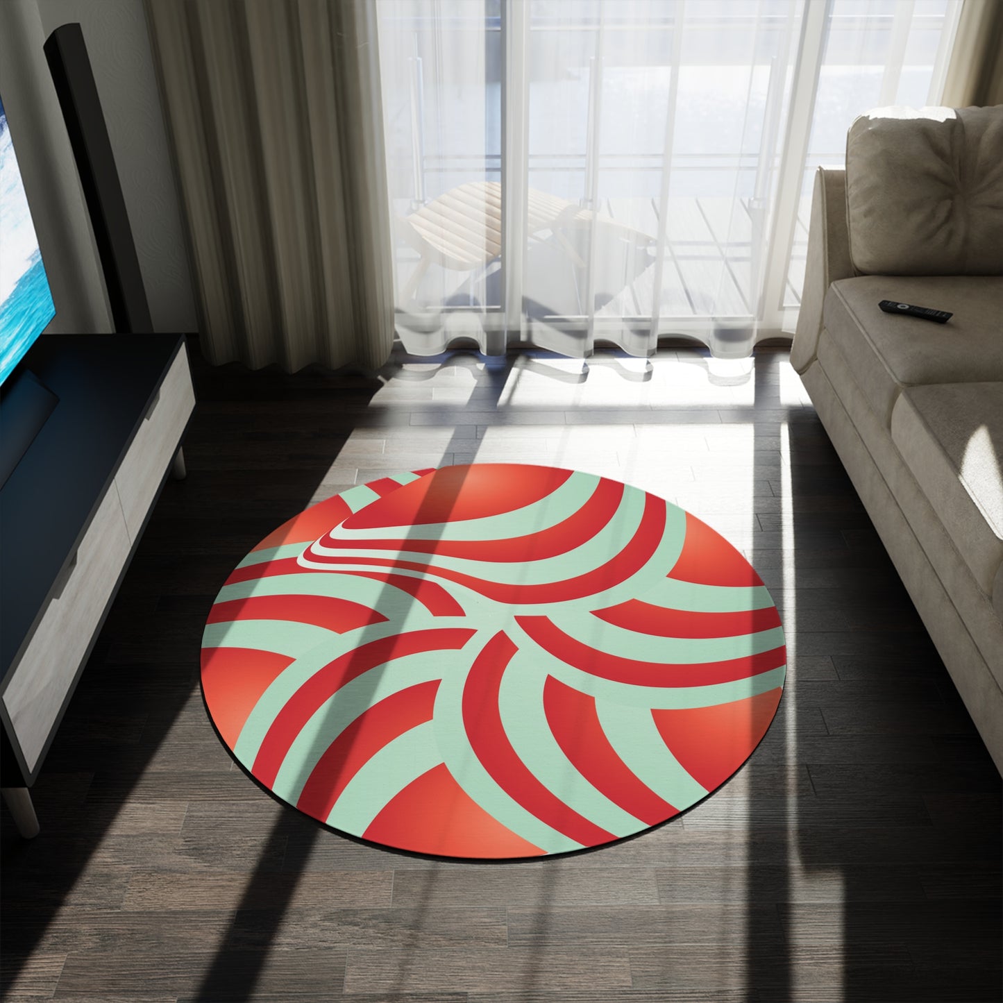 Round Rug Kukloso Ice Cream Swirls No 1 Free Shipping