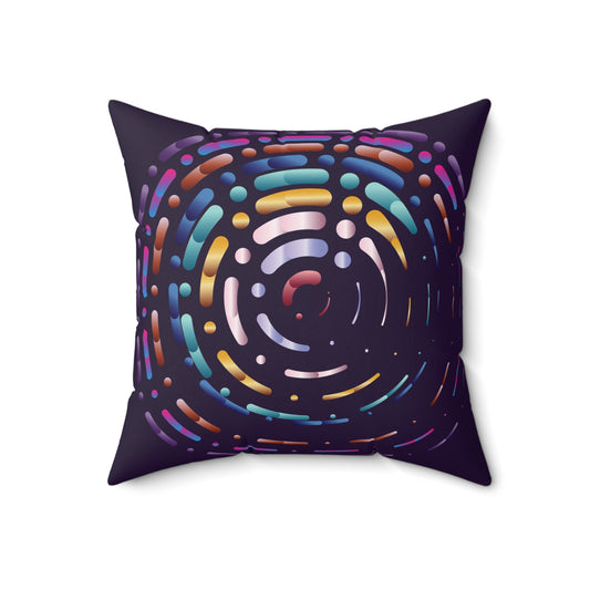 Spun Polyester Square Pillow Kukloso Abstract No 18 & 19 Dark Purple - Free Shipping