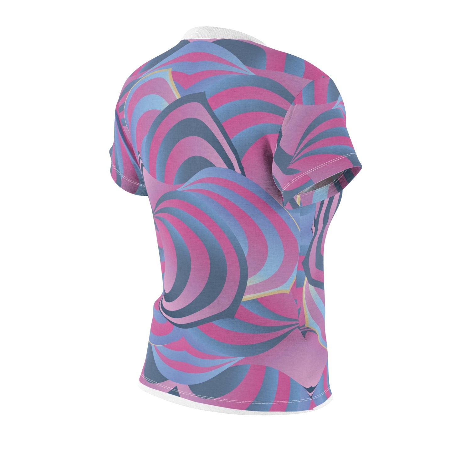 Women's Cut & Sew Tee (AOP) Kukloso MD Ice Cream Swirls No 4 - Pink & Silver-Blue - Free Shipping