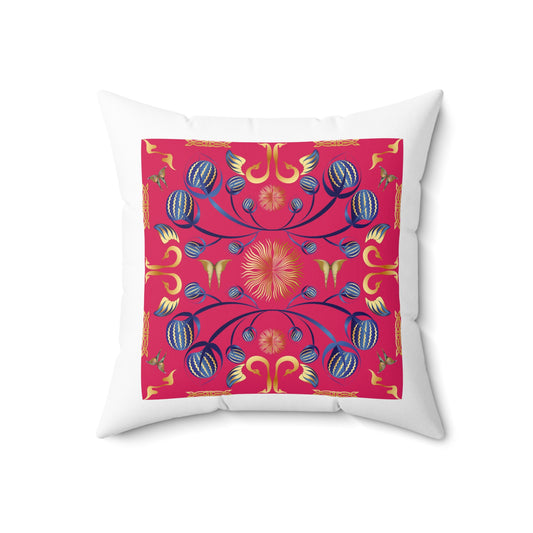 Spun Polyester Square Pillow  Kukloso Ancient Geometrica No 20 - Free Shipping