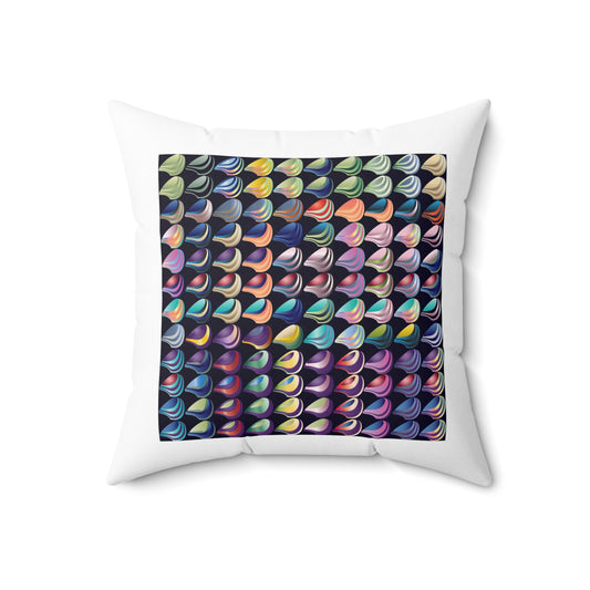 Spun Polyester Square Pillow Kukloso Abstractical No 7 - Free Shipping