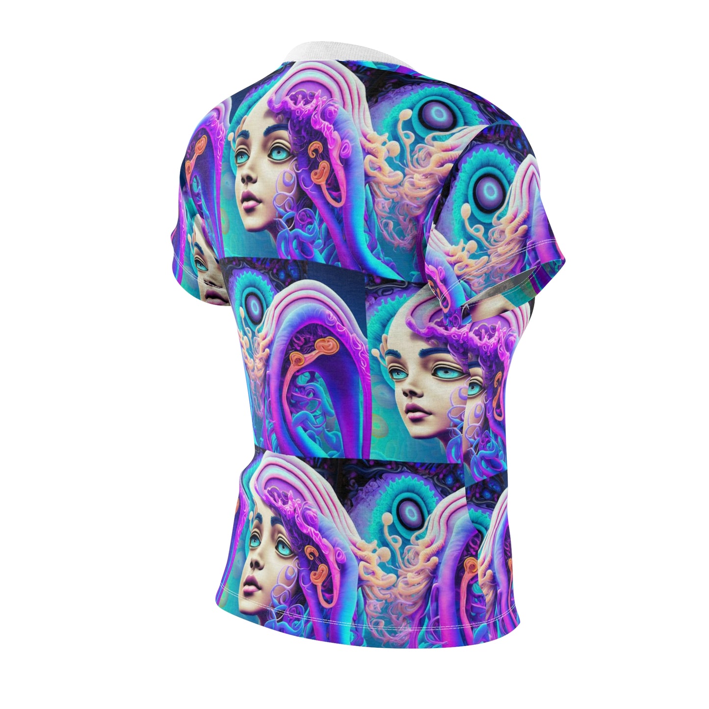 Women's Cut & Sew Tee (AOP) Kukloso Space Face No 1 Large Pattern - Free Shipping