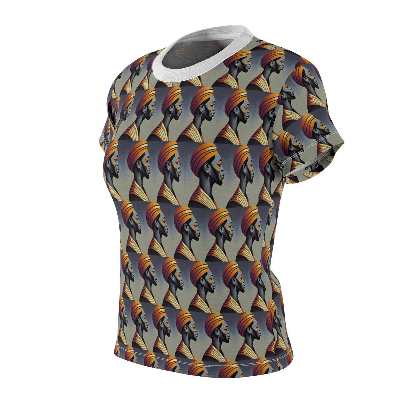 Women's Cut & Sew Tee (AOP) Kukloso Cubist Faces No 5 - Free Shipping