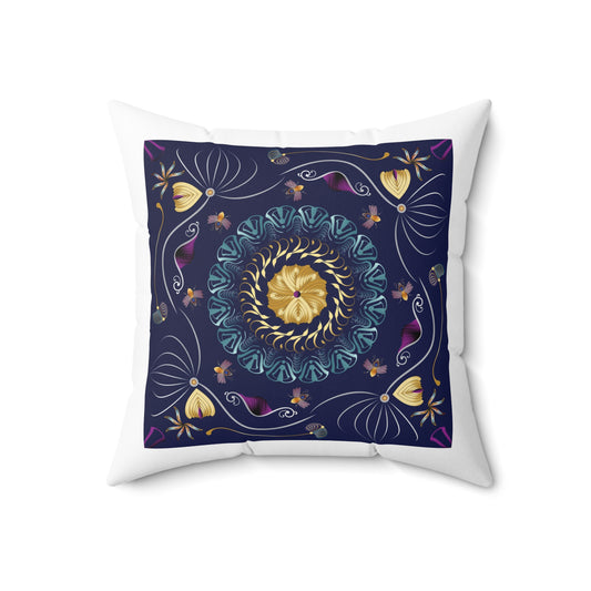 Spun Polyester Square Pillow Kukloso Ancient Geometrica No 34 - Free Shipping