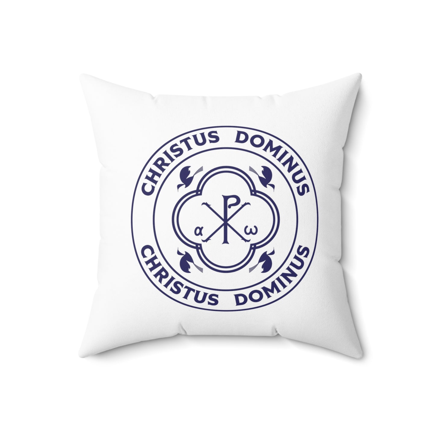 Spun Polyester Square Pillow Domino Patri/Christus Dominus - Free Shipping