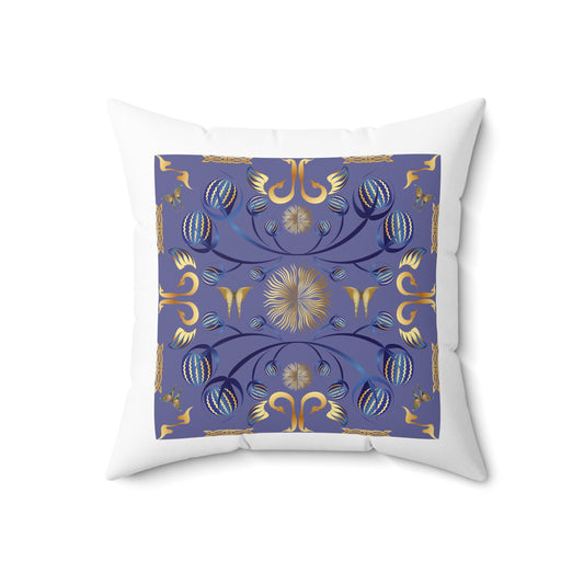 Spun Polyester Square Pillow  Kukloso Ancient Geometrica No 18 - Free Shipping