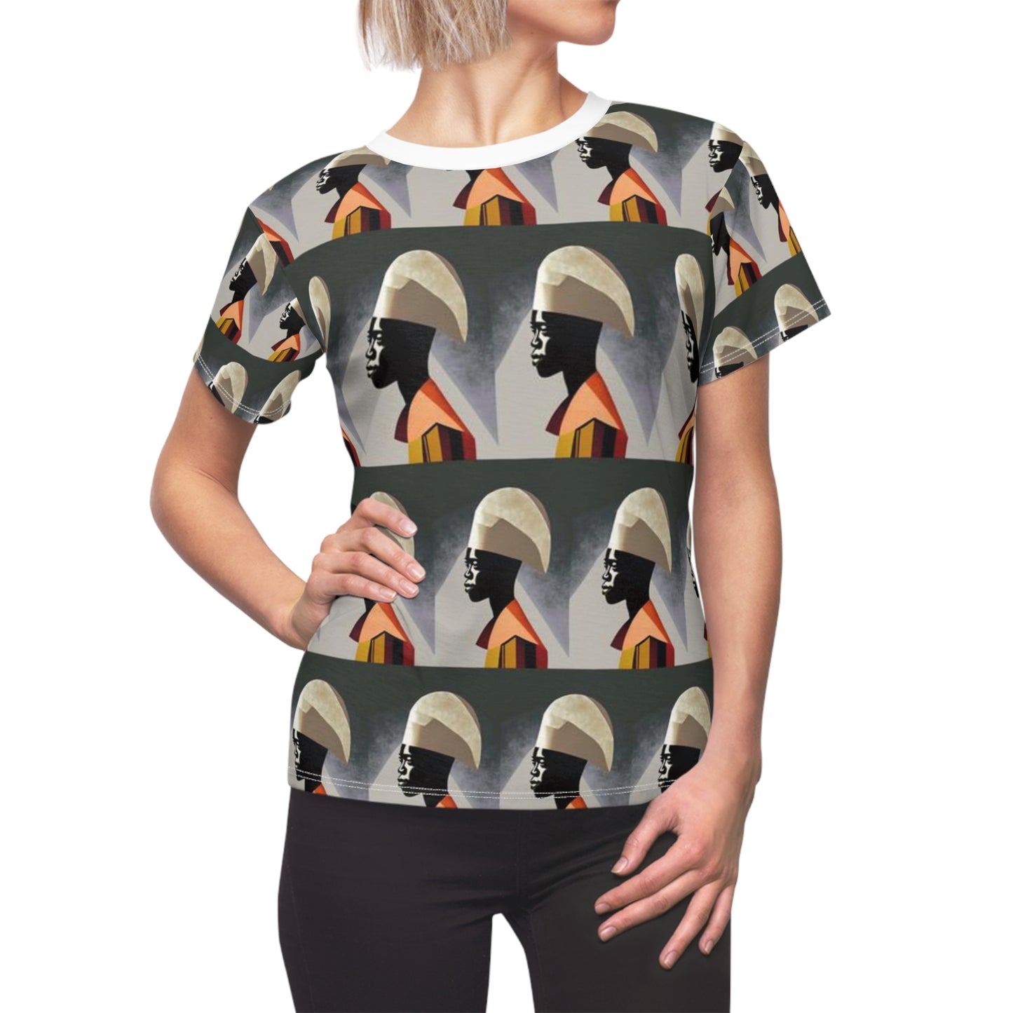 Women's Cut & Sew Tee (AOP) Kukloso Cubist Faces No 13 - Free Shipping