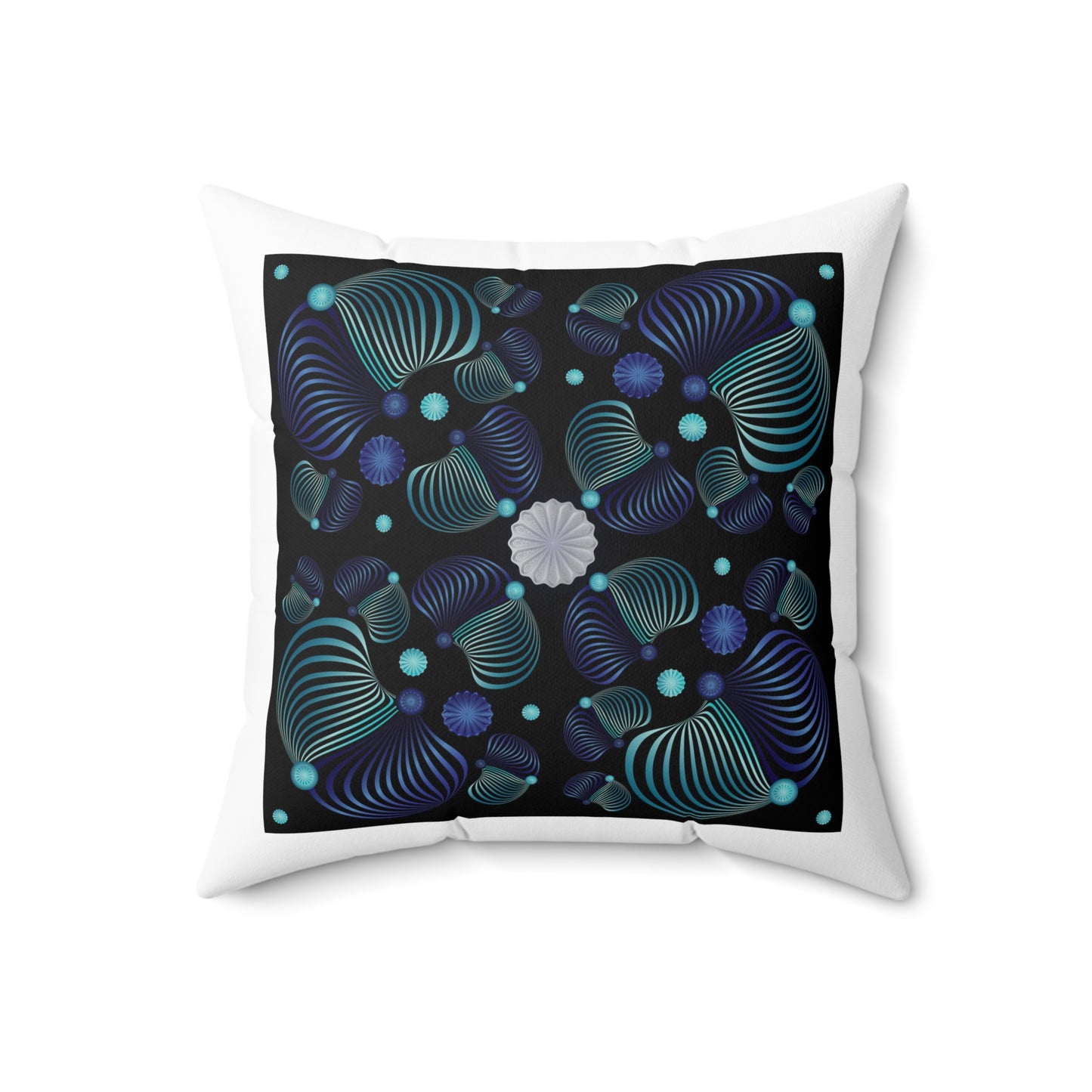 Spun Polyester Square Pillow Kukloso Ancient Geometrica No 45 - Free Shipping