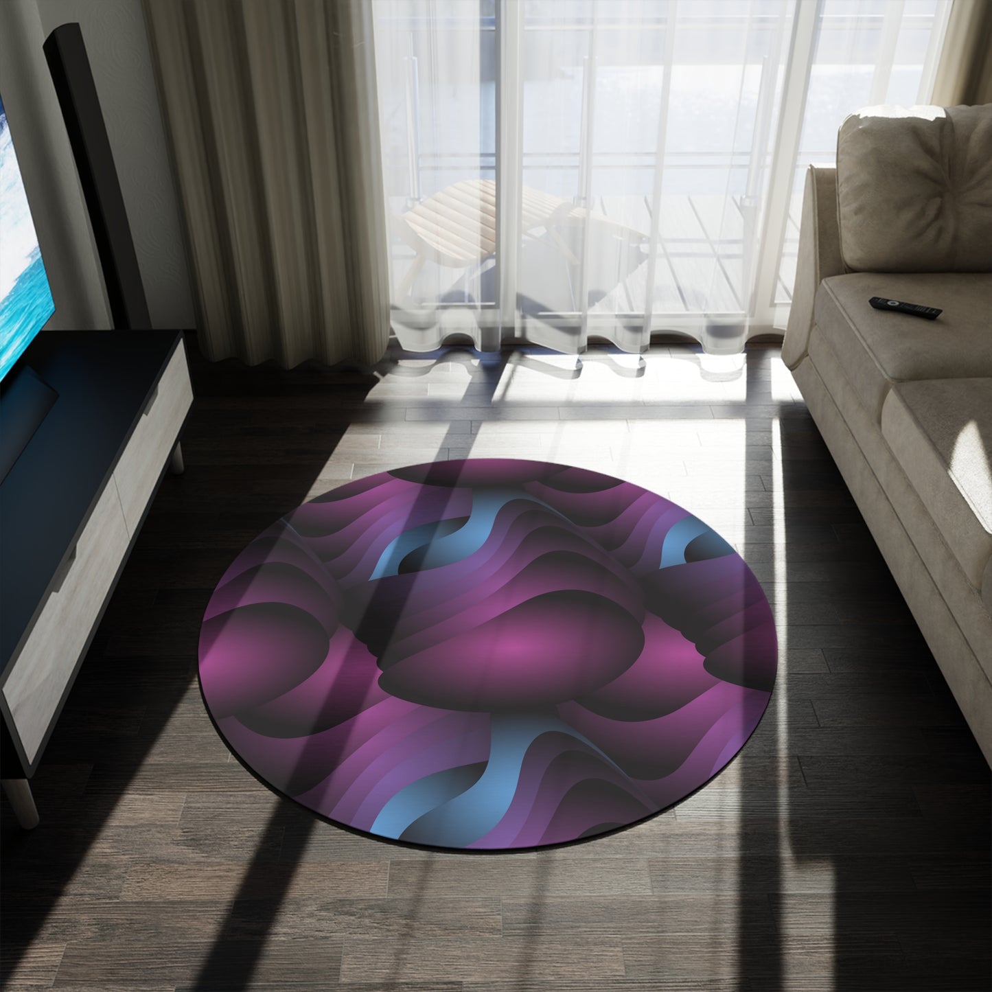 Round Rug Kukloso Ice Cream Swirls No 57 Free Shipping