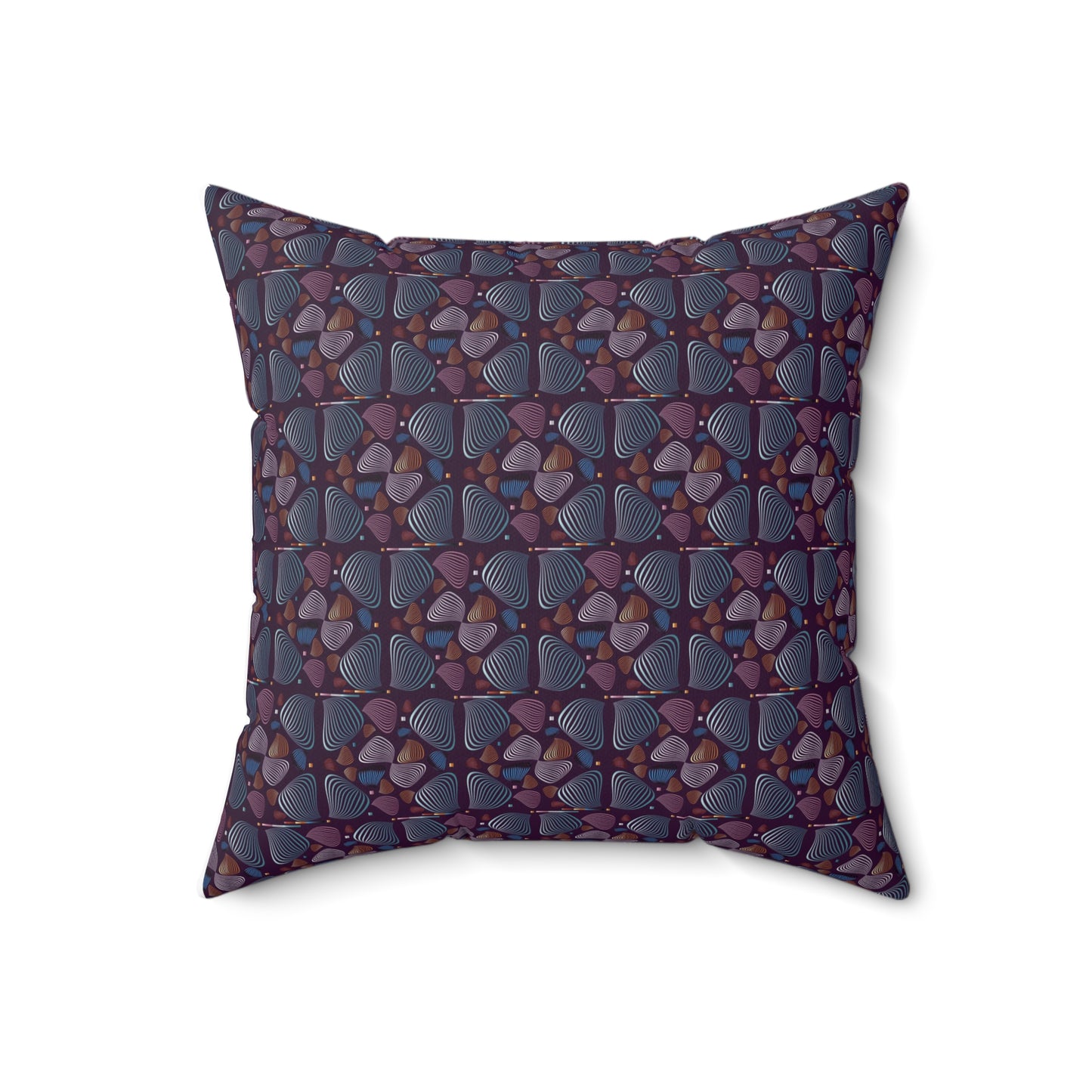 Spun Polyester Square Pillow Kukloso  Abstract Fleurons No 78 & No 103 - Free Shipping