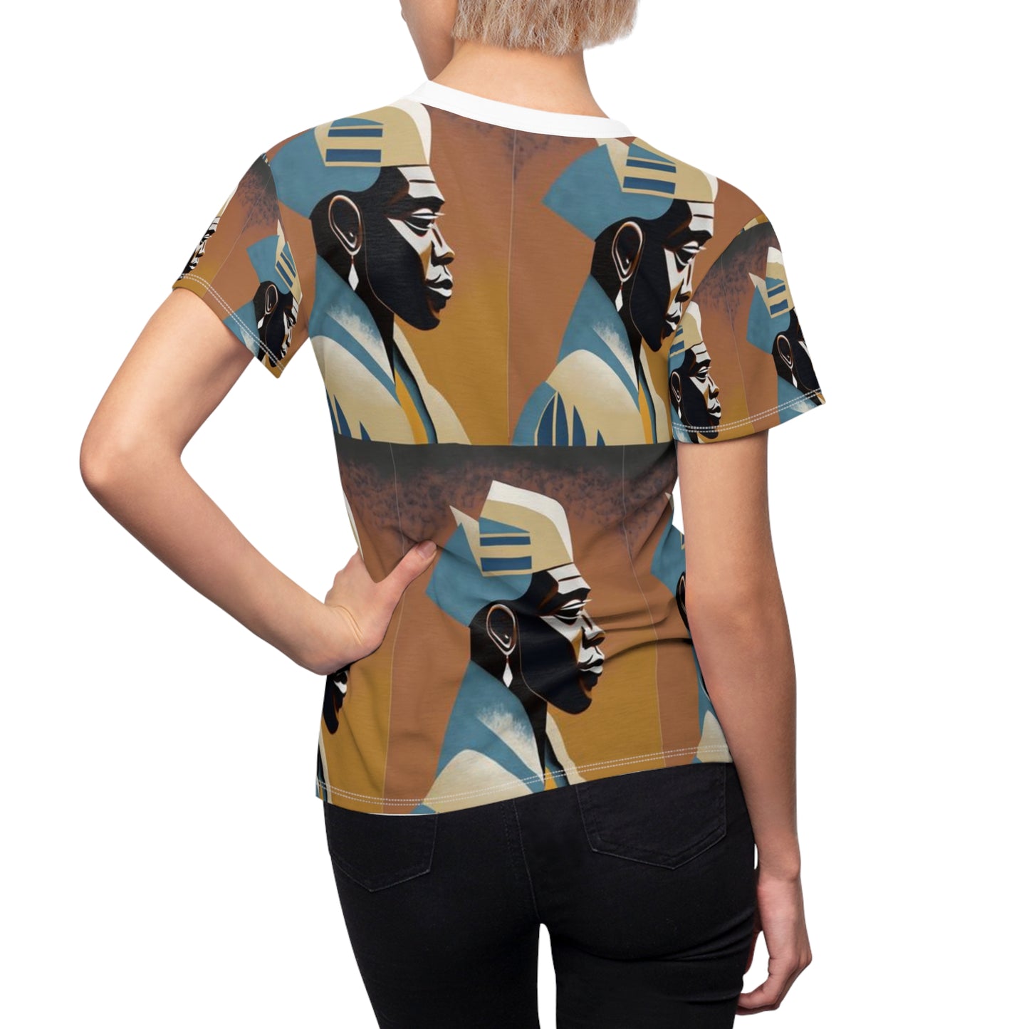 Women's Cut & Sew Tee (AOP) Kukloso Cubist Faces No 18 - Free Shipping