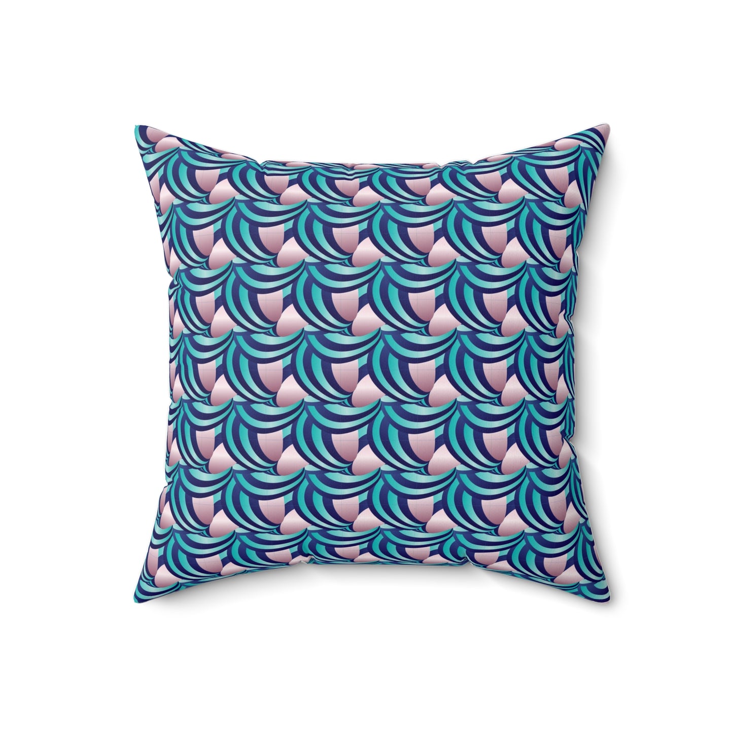 Spun Polyester Square Pillow Kukloso Ice Cream Swirls No 9 - Free Shipping