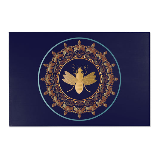 Area Rugs  Kukloso Queen Bee Gold on Navy - Free Shipping