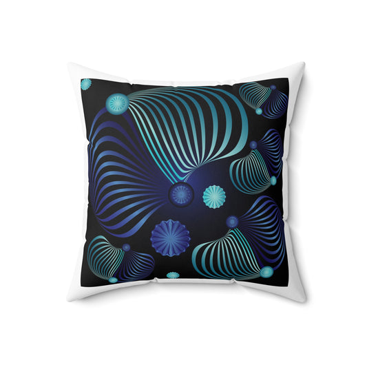 Spun Polyester Square Pillow Kukloso Ancient Geometrica No 44 - Free Shipping